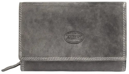 AKZENT Miran Damengeldbörse aus Echtleder mit RFID-Schutz - Geldbörse im Querformat aus weichem Ziegenleder, bietet viel Stauraum mit 12 Kreditkartenfächern und RFID-Schutz für maximale Sicherheit.