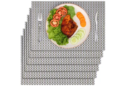 Belle Vous Tischsets 6er Set Gold & Silber in gold von Belle Vous