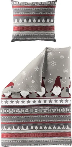 BIERBAUM Bettwäsche 4051, 2-teilig, Biber & Mako-Satin - Bettwäsche-Set in 100% Baumwolle, wahlweise kuschelig weich (Biber) oder seidig (Mako-Satin). Mit praktischem Markenreißverschluss für einfaches Beziehen und pflegeleicht für sorgenfreies Schlafen.