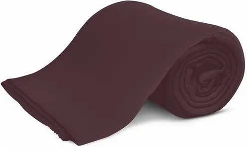 KiGATEX Polar-Fleecedecke – 130 x 160 cm – Oeko-TEX Standard 100 Zertifiziert – Kuschelige Fleece-Decke für innen & außen – Pflegeleicht als Sofa-, Sommer-, Hunde- oder Tagesdecke – Schoko