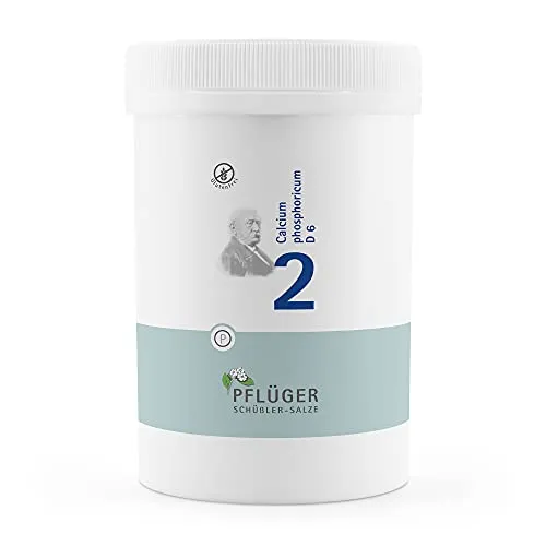 Biochemie Pflüger 2 Calcium phosphoricum D6 Tabletten - Arzneimittel zur Unterstützung von Knochen und Zähnen, ideal für jedes Alter und kombinierbar mit anderen Schüßler-Salzen für mehr Vitalität.