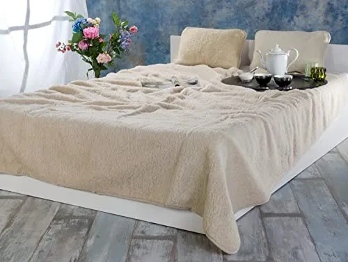 Wolldecke (Bettdecke) Alma 200 x 220 cm aus 100% Merinowolle - Öko Tex 100