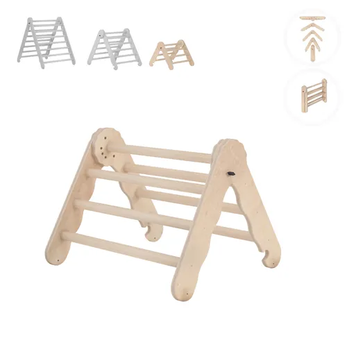 MAMOI® Klettergerüst indoor, Kletterdreieck aus holz, Baby kinder klettern, Kletterturm, Kletterbogen, Mini Holzbogen für spielplatz ab 1/2/3 jahre