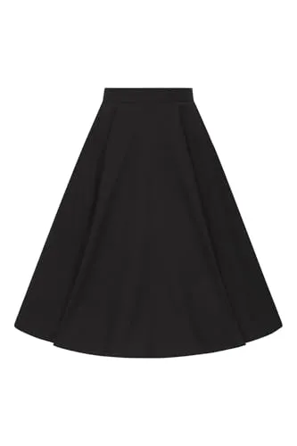 Hell Bunny Abi 50s Skirt Frauen Mittellanger Rock schwarz XXL 70% Baumwolle, 30% Polyester Basics
