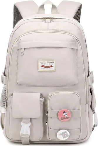 Makukke Rucksack Damen Schulrucksack Grau von Makukke