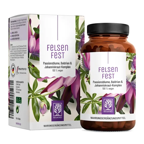 Produktbild Felsenfest Johanniskraut Baldrian Passionsblume Komplex 90 St