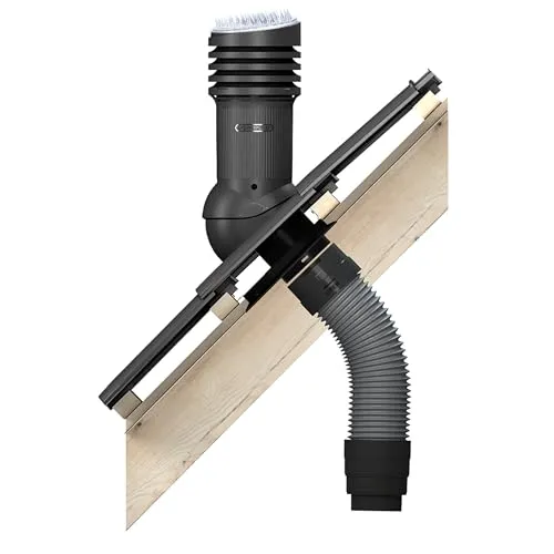 BANDLOO Entlüfterkamin Tile EVO DN 150 mit Ruroflex Anschluss und Vogelabwehr - Effizientes Lüftungskamin-Set für Braas, Benders und ProDach. Mit einfachem KLIK-System für schnelle Montage und effektiven Schutz vor Vögeln. Witterungsbeständig und wartungsfreundlich für langfristige Nutzung.