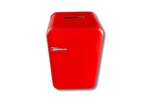 MediMuc Spardose Spardose Kühlschrank rot