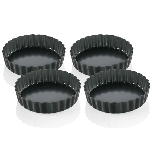 KÜCHENPROFI Tarteletteform BAKE MINI 4 Stück mit Hebeboden - Praktisches 4-teiliges Set von KÜCHENPROFI, ideal für Mini-Tartelettes. Mit Hebeboden für einfaches Entnehmen und perfekt gebackene Leckereien.