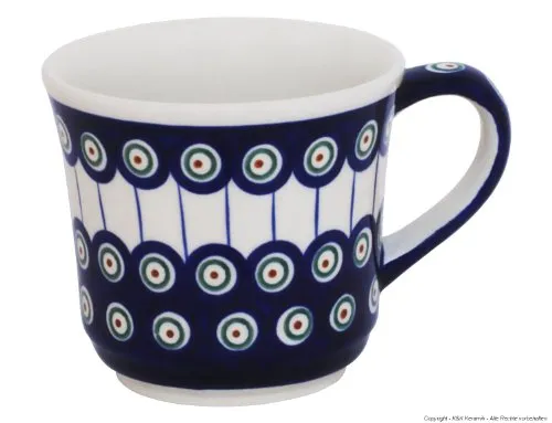 Produktbild Bunzlauer Keramik Jumbo Kaffeebecher 500 ml – Handgefertigte Teetasse mit geschwungener Silhouette