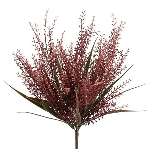 Floratexx Kunstblume, Erika, Erica, Erikabusch. Künstliches Heidekraut ca. 33 cm Burgund, Grün