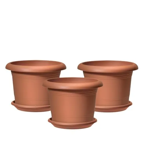 Scheurich 3er Set Blumentöpfe Oliver in Terracotta von Scheurich