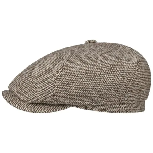 Stetson 6 Panel Flatcap - Ungefärbt - 100% Schurwolle - Schirmmütze für Herren, nachhaltig aus 100% Schurwolle, ideal für die kühleren Monate und bietet Komfort sowie ein modernes Design mit authentischem Charme.