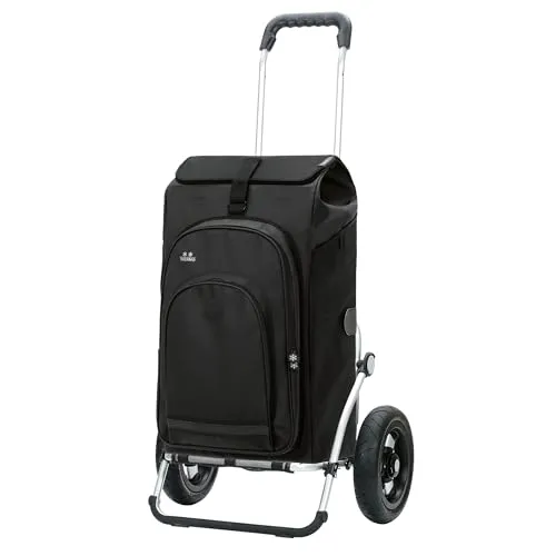 ANDERSEN Einkaufstrolley - Royal Shopper Hydro 3.0 schwarz 62 L Bike, Einkaufsroller, Rucksack, Thermo, Aluminium, klappbar, luftbereiftes Kugellagerrad