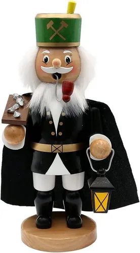 Dekoteam24 Räuchermännchen - Bergmann mit Umhang und Erzbrett - Charmante Räucherfigur als Bergmann, Größe ca. 9 x 6 x 17 cm. Ideal für die Weihnachtsdekoration, handgefertigt aus hochwertigen Materialien. Perfekt für Knox und Crottendorfer Räucherkegel. Bringt festliche Stimmung in Ihr Zuhause.