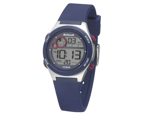 SINAR Quarzuhr XF-68-2 - Digitale Sportuhr - Armbanduhren mit 10 bar Wasserdichtigkeit, zahlreichen Funktionen und stylischem Silikonband für optimalen Tragekomfort bei Outdoor-Aktivitäten.