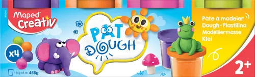 Maped Creativ Spielknete-Set 4 Fancy-Farben 456 g