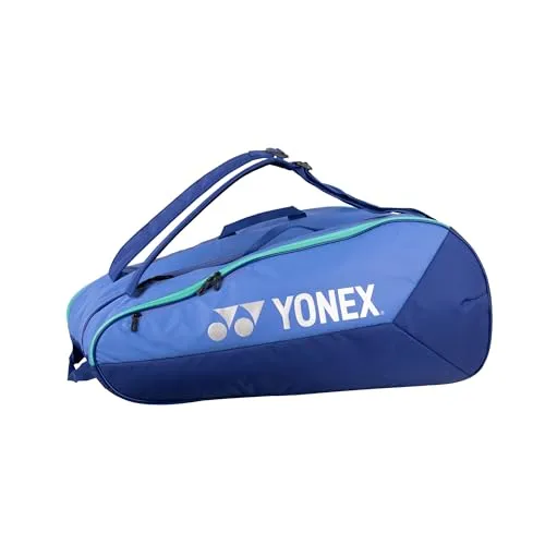 Yonex Racketbag Team Racquet 2025 blau - Geräumige Tennistasche mit 3 Hauptfächern für bis zu 12 Schläger, Schuhfach und Rucksacktragesystem – ideal für Freizeitspieler.