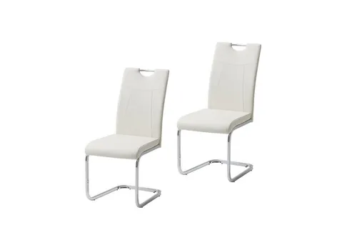 HTI-Line Freischwinger Schwingstuhl KellyC PU 2er Set in beige von HTI-Line