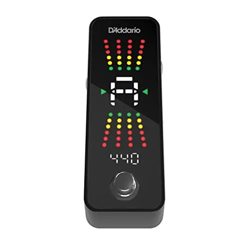 D'Addario Chromatischer Pedal Tuner+ - Präzises Stimmgerät mit 32-Bit Prozessor für schnelle Ansprache, integriertem Signalpuffer und vertikalem Farbdisplay. Ideal für Musiker, die Wert auf Genauigkeit legen.