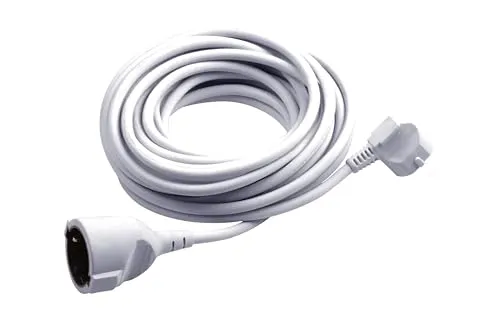 Meister Kunststoff-Verlängerungskabel 3 m – für innen (IP20) – Schuko-Kupplung – weiß