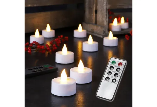 Gravidus LED-Kerze LED Teelichte 10er Set elektrische Teelichter