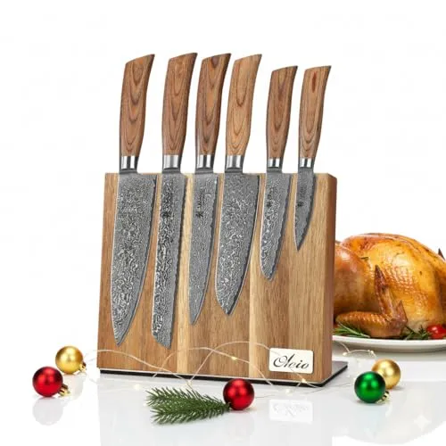 Wakoli Edib Pro 6er Damastmesser-Set mit Holzbox von Wakoli