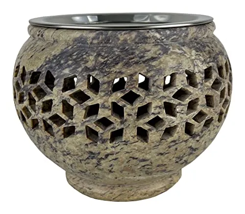 Bitto Weihrauchbrenner Maxi Eridanus Softstone mit Edelstahlsieb, H: 11,5 cm, Ø 15 cm