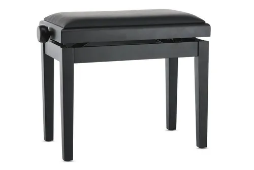Gewa Klavierbank schwarz - Zubehör für Tasteninstrumente, stilvolle Klavierbank in elegantem Schwarz, ideal für bequemes Spielen und lange Übungseinheiten.