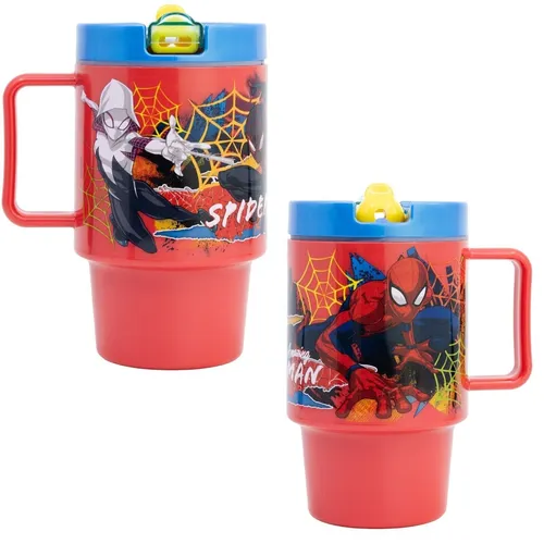 Marvel The Amazing Spiderman Trinkbecher Becher mit Halm 530 ml