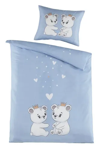 Carpe Sonno Babybettwäsche 100x135 – Süße Bären für Neugeborene - 2-teilige Babybettwäsche aus 100% Baumwolle mit liebevollem Bärenmotiv. Ideal für eine gemütliche Schlafumgebung. OEKO-TEX® zertifiziert für geprüfte Qualität und Sicherheit.