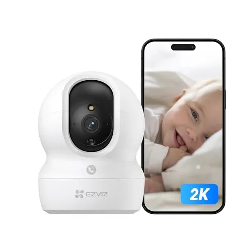 EZVIZ 2K WLAN Überwachungskamera CP1 Pro - Überwachungskamera mit 360º PTZ, Personenerkennung und farbiger Nachtsicht für optimale Sicherheit in Innenräumen.