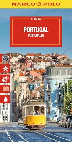 MARCO POLO Reisekarte Portugal 1:350.000: Straßenkarte und Autokarte mit sehenswerten Strecken, Highlights und digitaler Erweiterung (Marco Polo Maps)