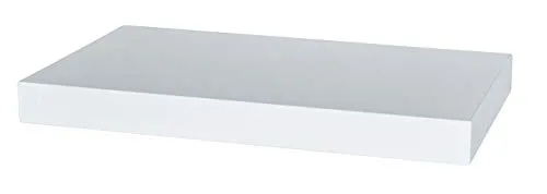 levandeo Wandboard Bobby Weiß 40cm - Schweberegal aus deutscher Herstellung, inklusive Schablone für kinderleichte Montage und hochwertige Beschläge für hohe Stabilität.