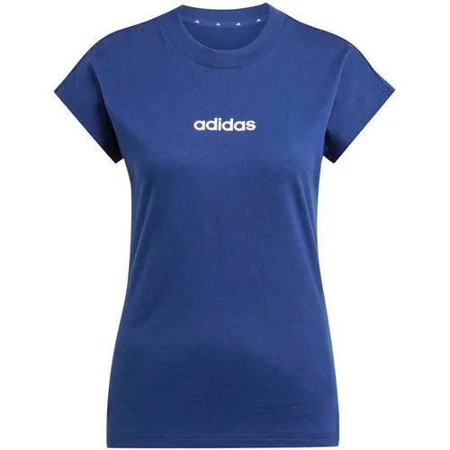 ADIDAS Damen Shirt Essentials Linear Cotton