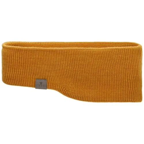 LIERYS Fine Merino Stirnband Damen/Herren/Kinder (7,5-10 cm breit) - Made in Germany - mit Merinowolle - Ohrenwärmer gefüttert mit Baumwolle - One Size (53-60 cm) - Herbst/Winter senf One Size