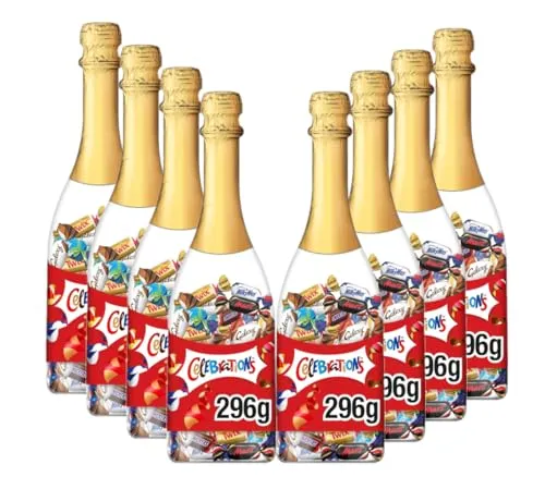 Mars GmbH Celebrations Flasche 8x296g - Vielfältige Auswahl an köstlichen Süßigkeiten in einer praktischen Flasche. Ideal für Feiern und zum Teilen mit Freunden und Familie.