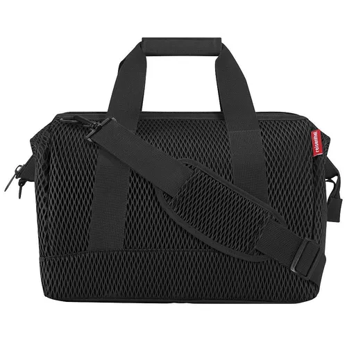 Reisenthel Allrounder M Reisetasche, 18 Liter, mesh black - Weekender aus strapazierfähigem Polyester, ideal als Handgepäck und mit 6 Innenfächern für perfekte Organisation.