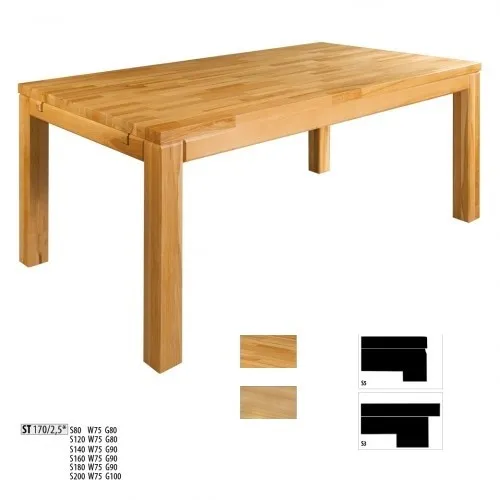 Massivholz Esstisch 120x80 cm – Modern und Elegant - Moderner Esstisch aus echtem Holz, ideal für bis zu 4 Personen. Mit seiner rechteckigen Form und der robusten Bauweise ist er perfekt für jedes Esszimmer. Ein zeitloses Möbelstück für gesellige Abende!