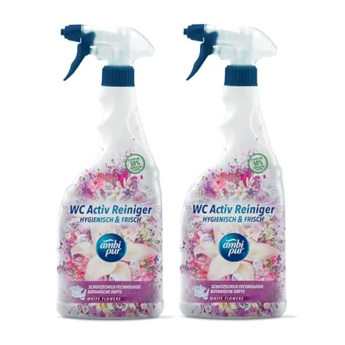 Ambi Pur WC Aktiv Reiniger Spray White Flowers 750ml (2er Pack)