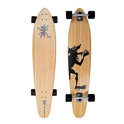 Apollo Flex Longboard Kinder ab 6 Jahre & Erwachsene, ABEC Bearings | Drop-Through Longboard mit High Speed ABEC Kugellagern: Komplettboard für Kinder & Erwachsene bis 100 kg, Cruiser