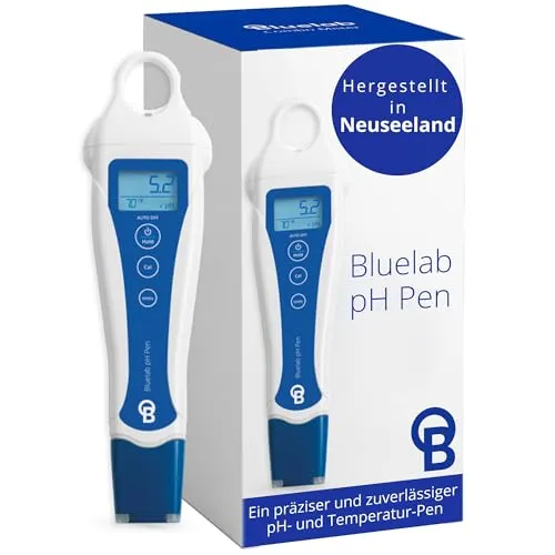Bluelab pH Pen - Präzises pH-Messgerät für hydroponische Anwendungen - Sonstige Kategorie - Langlebig und wasserdicht, ideal für Hydroponik, Aquarien und mehr. Mit automatischer Temperaturkompensation und einfacher Kalibrierung für präzise Messungen.