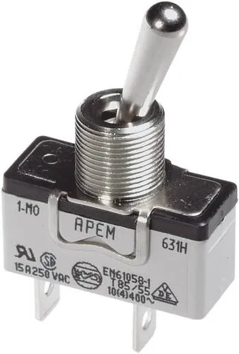 APEM 636H 2 Kippschalter - 250 V AC, 15 A, einrastend, ideal für präzise Steuerung in elektrischen Anwendungen