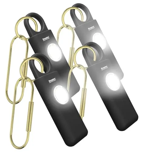 Semptec Urban Survival Technology Personenalarm: 4er-Set Selbstverteidigungs-Schlüsselanhänger, 130 dB, Taschenlampe (Pocket-Alarmanlage, Selbstverteidigungsalarme, Selbstverteidigung)