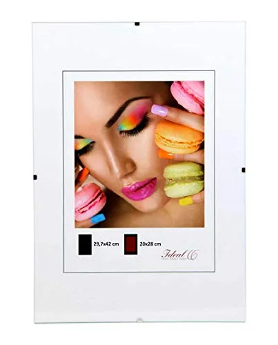 Idealtrend Bilderrahmen Rahmenlos Bildhalter Clip Rahmen DIN A3 29,7x42 cm 11,7x16,5 inch