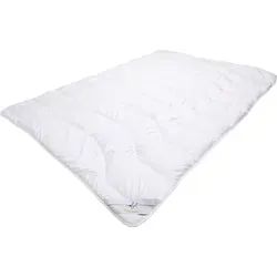 Traumschloss Comfort Faserbettdecke 200 x 200 cm - Seidiger Bezug - Die Traumschloss Comfort Faserbettdecke bietet einen luxuriösen, seidigen Bezug und eine bauschige Softfaserfüllung für höchsten Kuschelfaktor. Waschbar bei 60°C und ideal für individuelle Schlafbedürfnisse.
