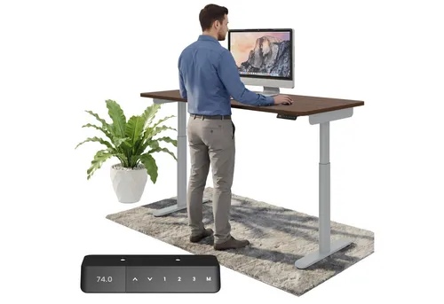 Ergotopia Desktopia One höhenverstellbarer Schreibtisch – Elektrischer Bürotisch 120x65 cm - Ergonomischer Schreibtisch für eine entspannte Arbeitsweise – mit TÜV-geprüfter Qualität und 7 Jahren Garantie. Flexibel höhenverstellbar für individuelles Arbeiten, ideal für Home-Office und moderne Büros.