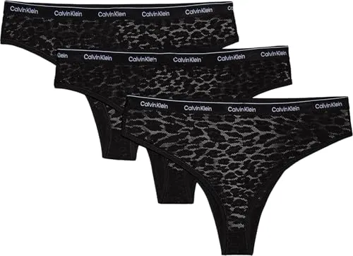 Calvin Klein Brasilianische Low-Rise-Unterwäsche 3er-Pack UB1 Schwarz Damen XS