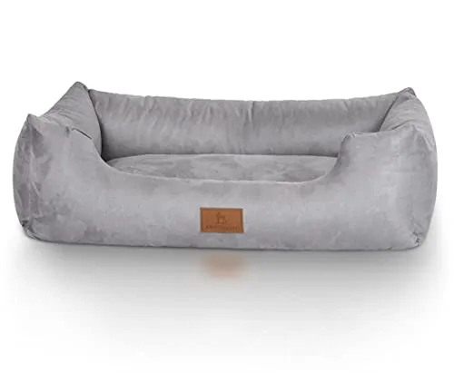 Knuffelwuff Tierbett Hundebett Dreamline – Luxus für Deinen Hund - Tierbetten mit luxuriöser Polsterung von 16cm, bietet optimalen Komfort und Schutz vor Bodenkälte. Abnehmbarer Bezug, waschbar bei 30 Grad – ideal für Allergiker.