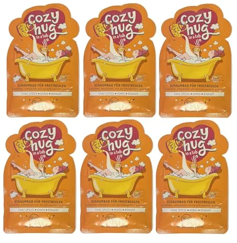 6er Pack Dresdner Essenz Schaumbad Cozy Hug in a Tub für Frostbeulen 6 x 40ml